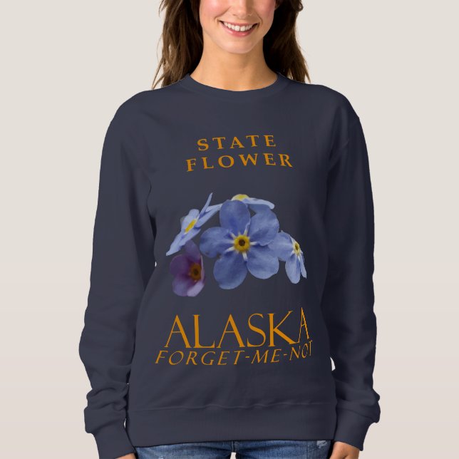 Camiseta Alasca Território Flor Azul Esquece-Me-Não (Frente)