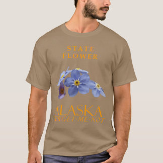 Camiseta Alasca Território Flor Azul EsqueçoMeNot Wildflow