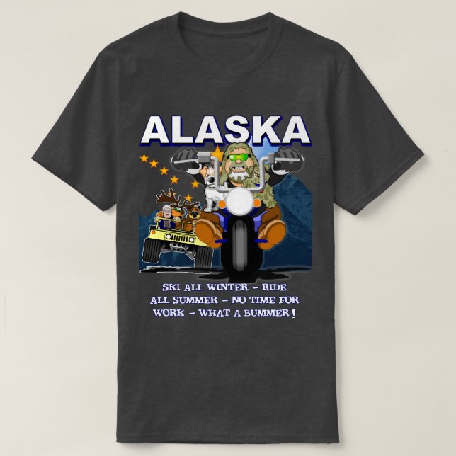 Camiseta ALASKA - A ÚLTIMA Camisa-T FRONTEIRA (Frente do Design)
