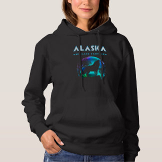 Camiseta Alaska Alaskan Howling Wolf Norte Aurora Lights