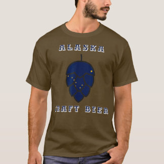Camiseta Alaska Artesanato Beer State Flag Estados Unidos d