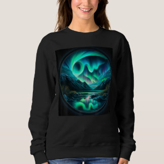 Camiseta Alaska Aurora Borealis Nature Art for Hiking and C