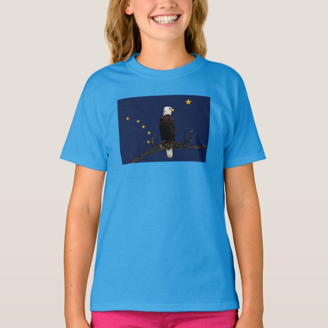 Camiseta Alaska Eagle E Flag (Frente)