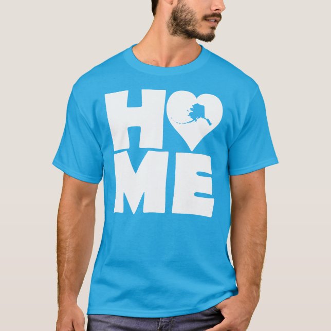 Camiseta Alaska Home Heart State Tees (Frente)
