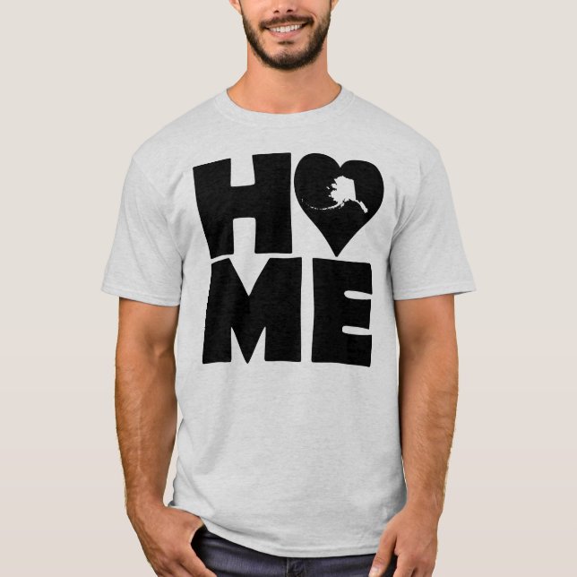 Camiseta Alaska Home Heart State Tees (Frente)