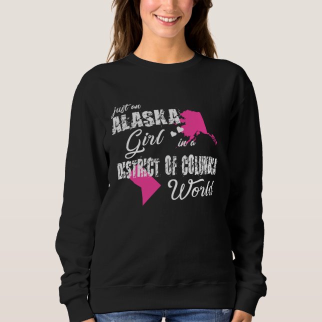 Camiseta Alaska  Just an Alaska girl in a District of Colum (Frente)