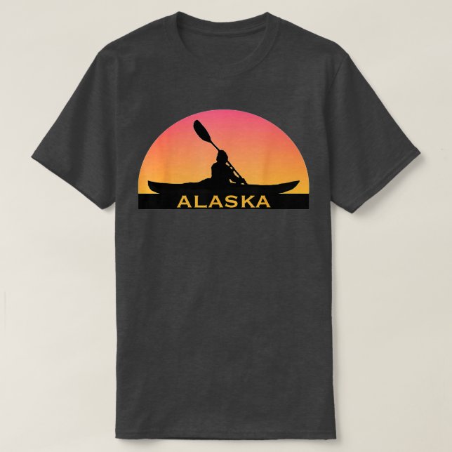 Camiseta ALASKA Kayak Souvenir I Love Kayaking (Frente do Design)