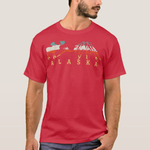 Camiseta Alaska Mountain Hiking Hiker Souvenir Retro 1