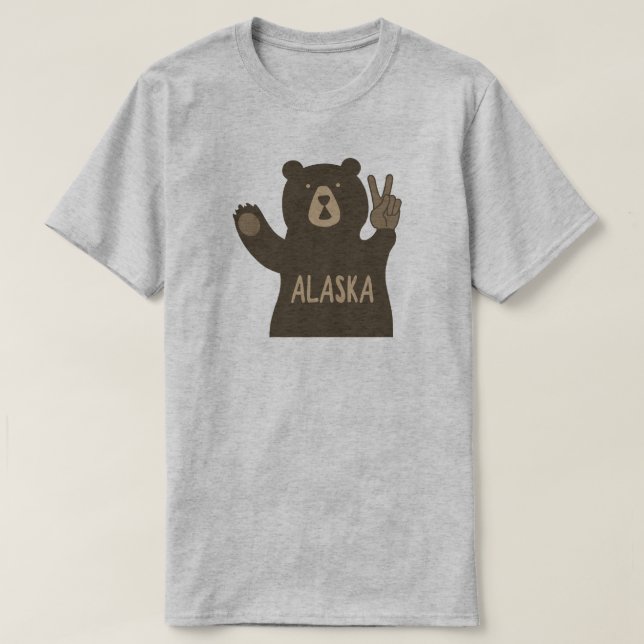Camiseta Alaska Peace Bear (Frente do Design)