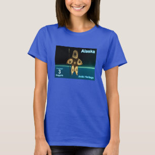 Camiseta Alaska Postage - Fractal Inuit Hunter