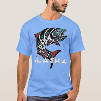 Camiseta Alaska Salmon Pesca Nativo - Indígenas Americano T