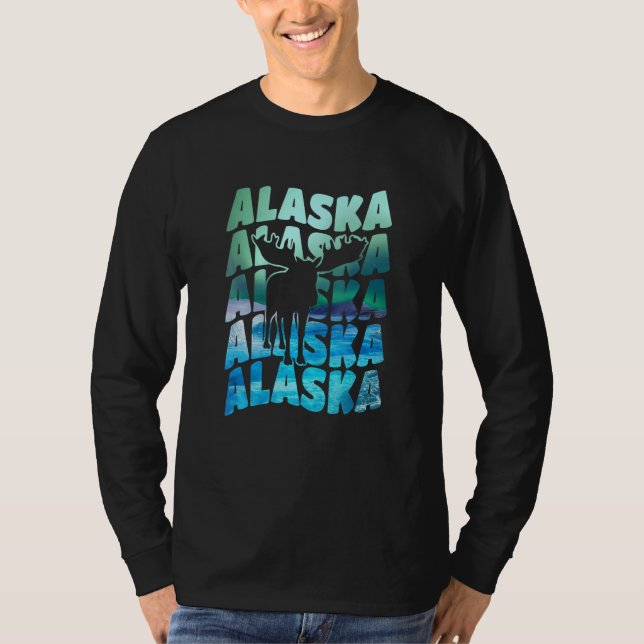 Camiseta Alaska Souvenir Aurora Borealis Northern Lights Sn (Frente)