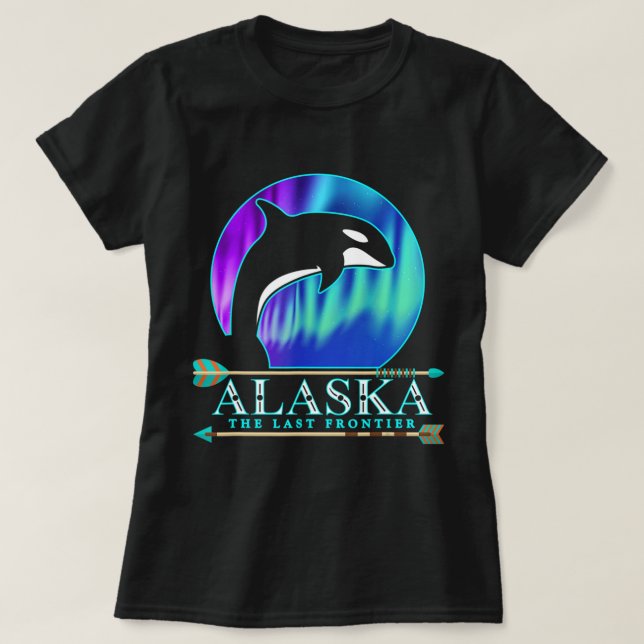 Camiseta Alaska State Pride Alaska Norte Lights Alaskan (Frente do Design)