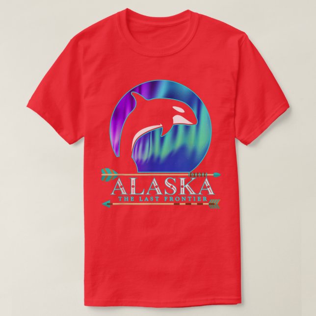 Camiseta Alaska State Pride Alaska Norte Lights Alaskan (Frente do Design)