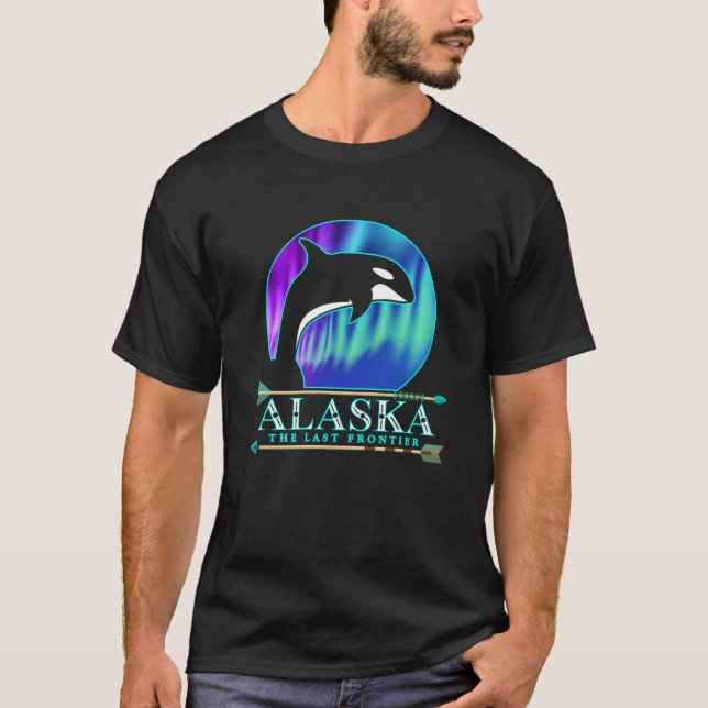 Camiseta Alaska State Pride Alaska Northern Lights Alaskan  (Frente)