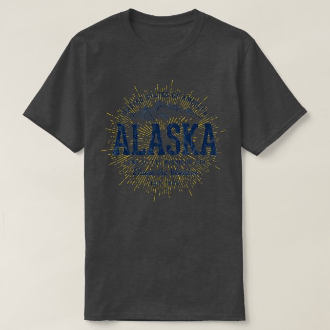 Camiseta Alaska State Vintage Retro Alaska (Frente do Design)