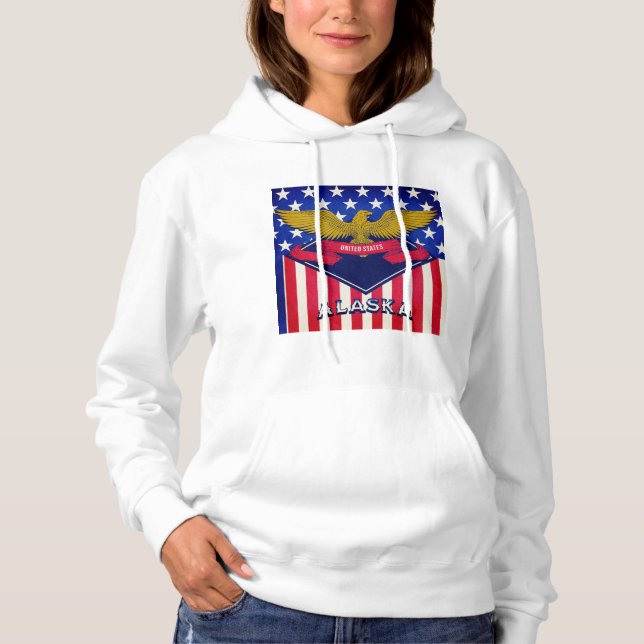 Camiseta Alaska USA Flag (Frente)