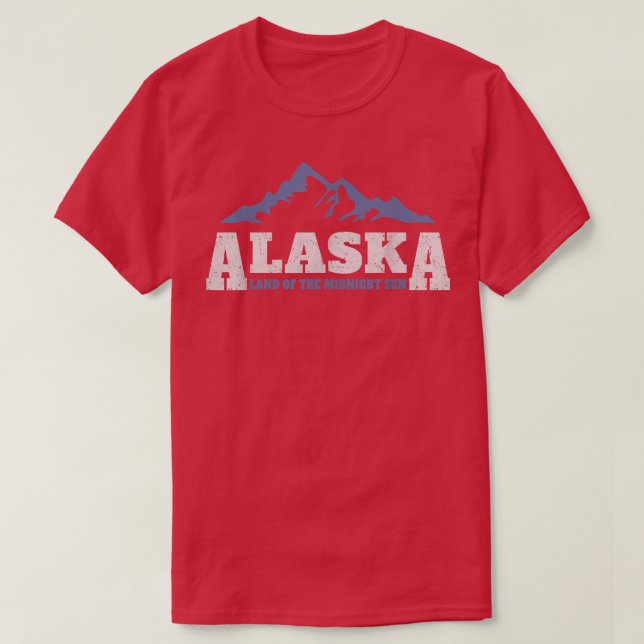 Camiseta Alaska USAVintage Land of Midnight Sun Alaska (Frente do Design)