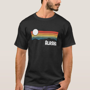 Camiseta Alaska Vintage Sunset 80s Retro Summer State EUA