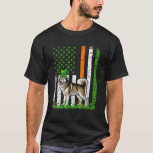 Camiseta Alaskan Malamute Dog Dia de São Patrício Améric