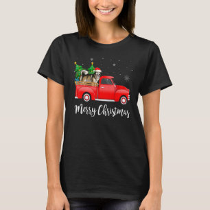 Camiseta Alaskan Malamute Red Truck Árvore de Natal Xmas