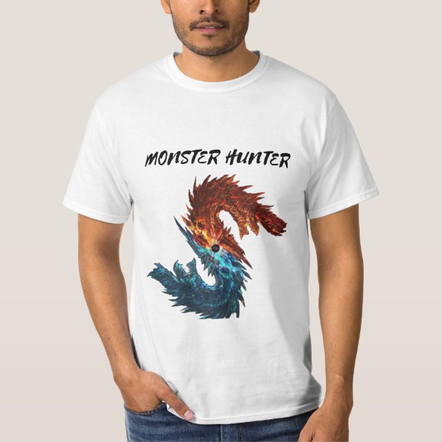 Camiseta "Alatreon: Monstro Elementar em Caçador de Monstro (Frente)