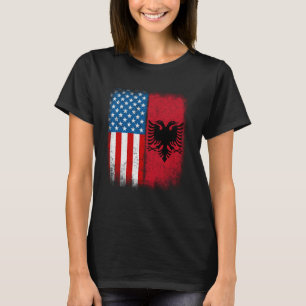 Camiseta Albanês American Flag Albânia Flamuri Shqiptar Sh