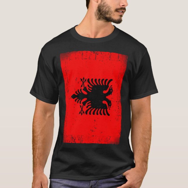 Camiseta Albânia Bandeira (Frente)