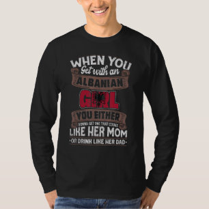 Camiseta Albânia Bandeira Orgulhosa Albaneses Homens e Mulh