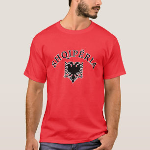 Camiseta Albânia com águia - shqiponja do dhe de Shqiperia