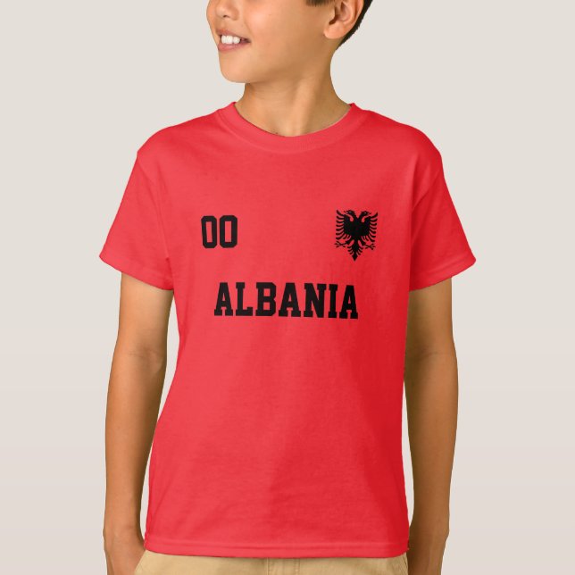Camiseta Albânia Custom Name And Number Football Jersey (Frente)