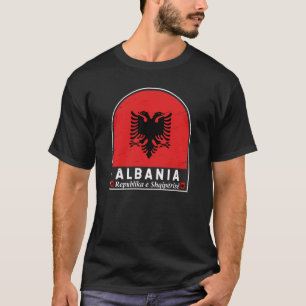 Camiseta Albânia Flag Emblem angustiado