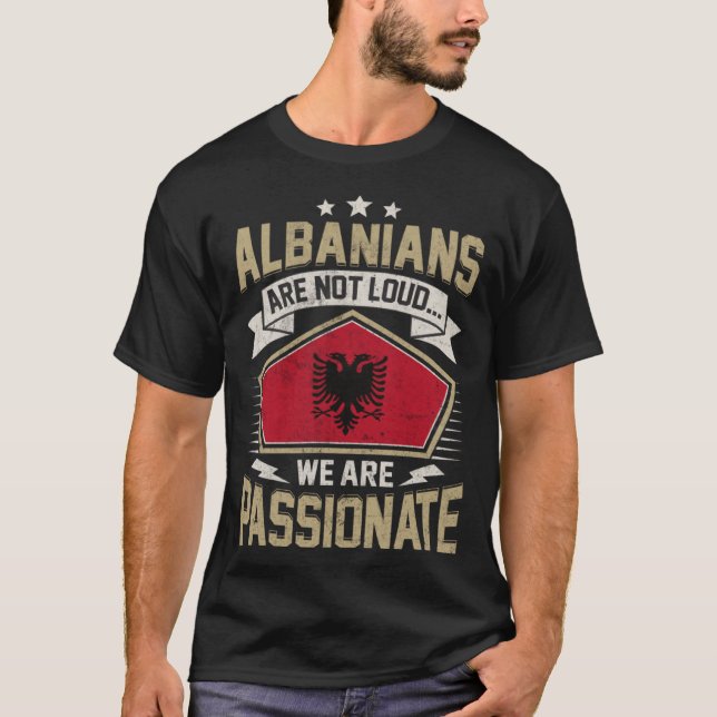 Camiseta Albania Flag Passionate Albanians Girls & Women (Frente)