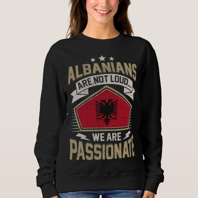Camiseta Albania Flag Passionate Albanians Girls & Women (Frente)