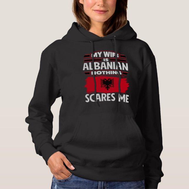 Camiseta Albanian Albania Albanian Flag Albanian Wife (Frente)