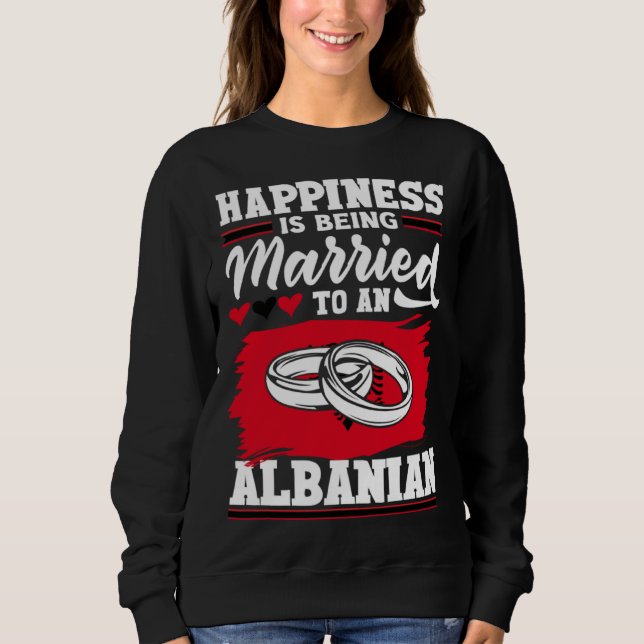 Camiseta Albanian Albania Albanian Flag Married To An Anlba (Frente)