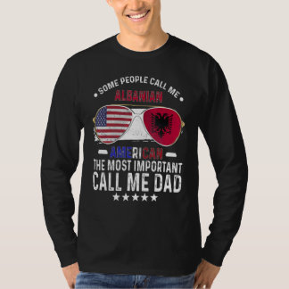 Camiseta Albanian Dad Fathers Day Papa Albanian American