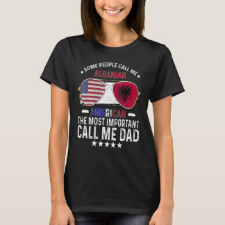 Camiseta Albanian Dad Fathers Day Papa Albanian American