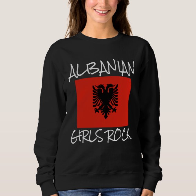 Camiseta Albanian Girls Rock Proud To Be Albanian Eagle Alb (Frente)