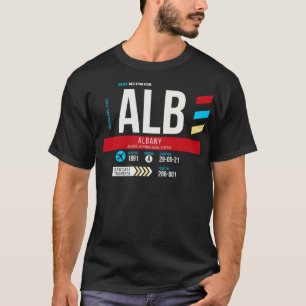Camiseta Albany ALB Airport Code Baggauge 1