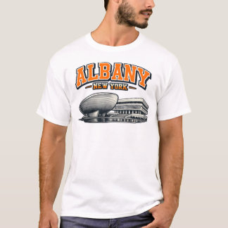 Camiseta Albany, NY The Egg Design Retro Colegial