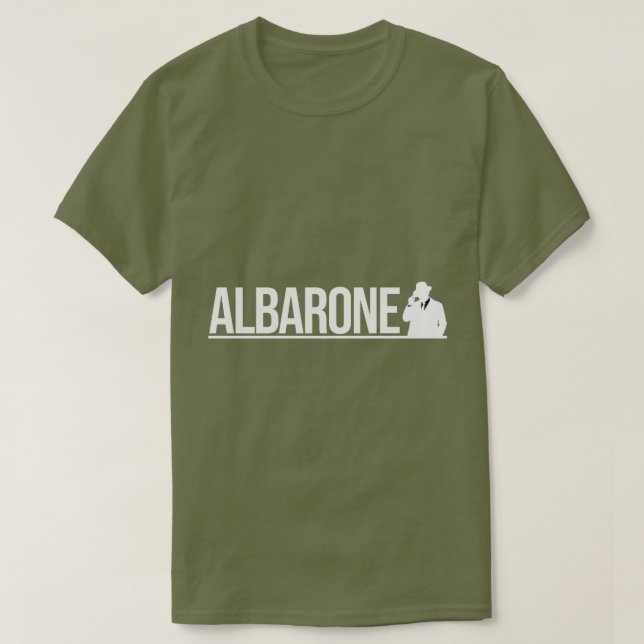 Camiseta Albarone Gangster Silhouette Graphic - White (Frente do Design)