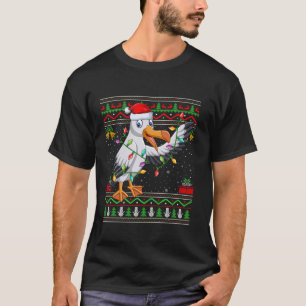 Camiseta Albatross Bird Papais noeis Luzes de Natal Feias