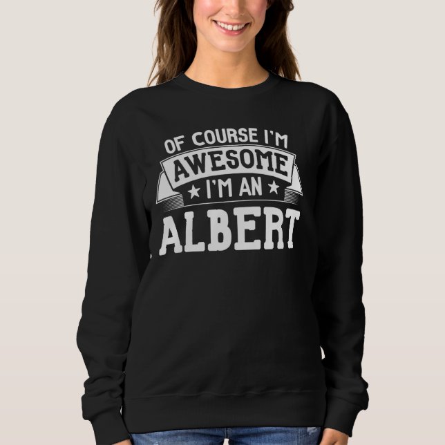 Camiseta Albert Name Gift - Claro que sou incrível! (Frente)