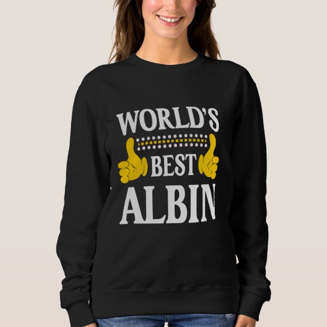 Camiseta Albin Personal Name Nome Engraçado Nome Melhor do  (Frente)