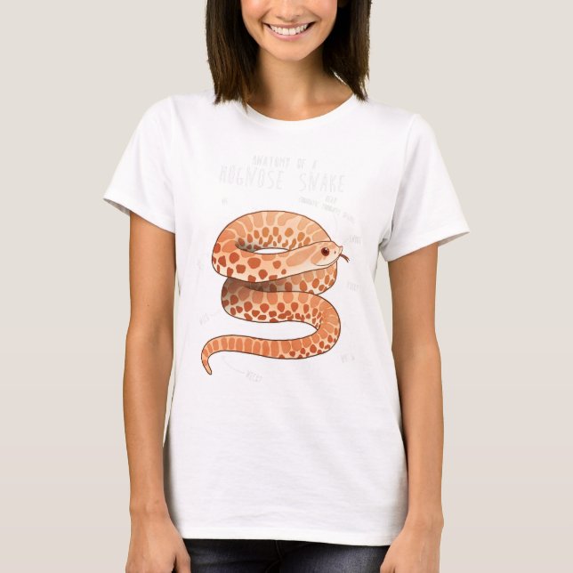 Camiseta Albino Hognose Cobra Anatomia (Frente)