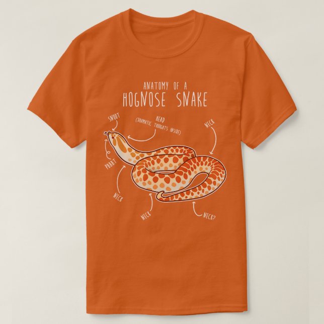 Camiseta Albino Hognose Cobra Anatomia (Frente do Design)
