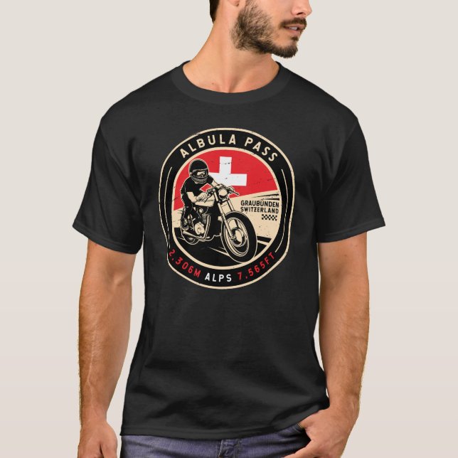Camiseta Albula Pass | SUIÇA | Motociclos (Frente)