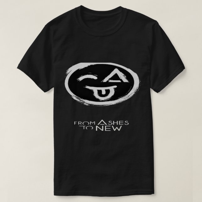 Camiseta álbum de cinzas para novo (Frente do Design)