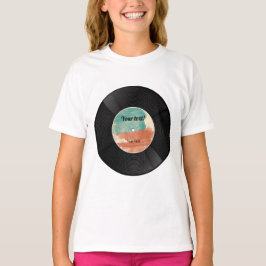 Camiseta Álbum de Música Retro Vinyl Record